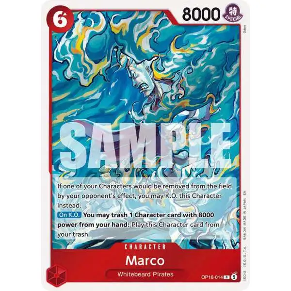 One Piece Trading Card Game The Time of Battle Rare Marco OP16-014