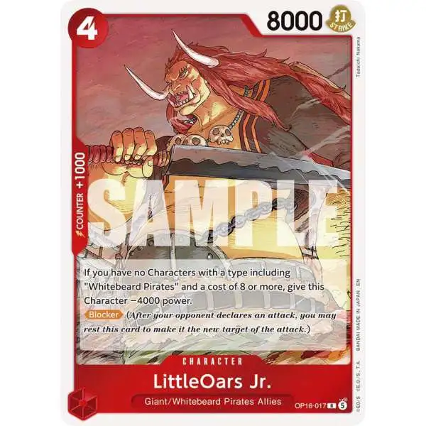 One Piece Trading Card Game The Time of Battle Rare LittleOars Jr. OP16-017