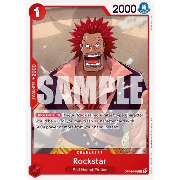 One Piece Trading Card Game The Time of Battle Common Rockstar OP16-018