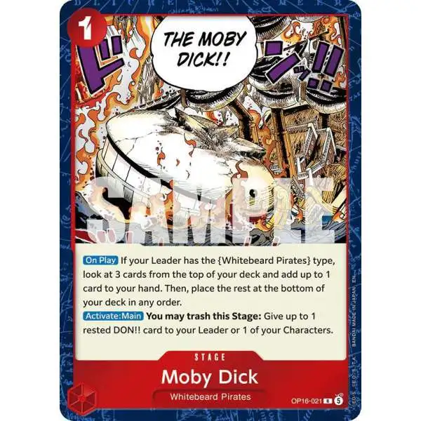 One Piece Trading Card Game The Time of Battle Rare Moby Dick OP16-021