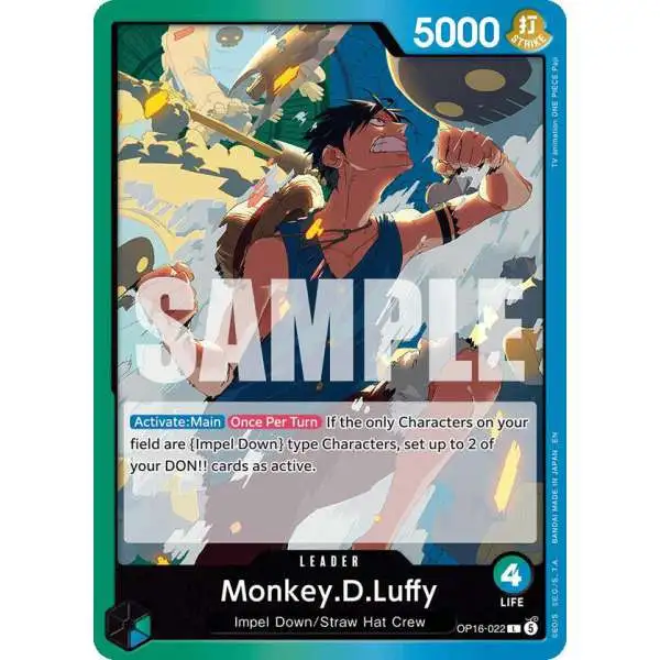 One Piece Trading Card Game The Time of Battle Leader Monkey.D.Luffy OP16-022