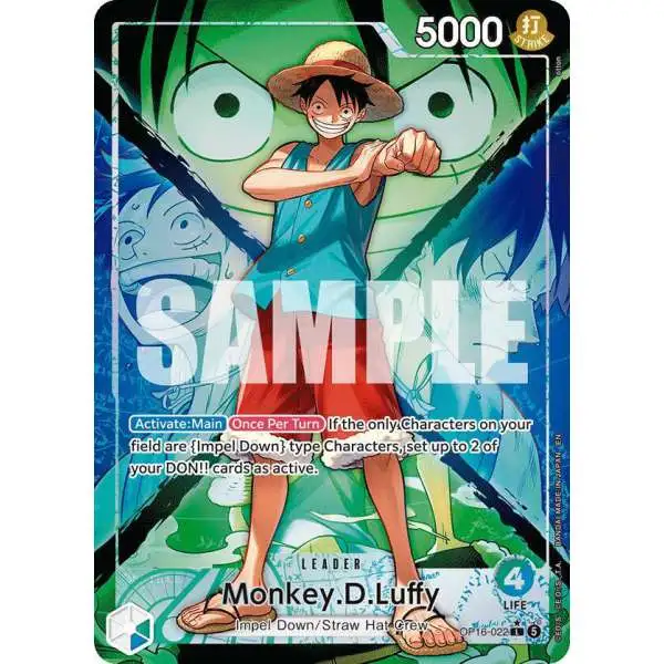 One Piece Trading Card Game The Time of Battle Leader Monkey.D.Luffy OP16-022 [Alternate Art]