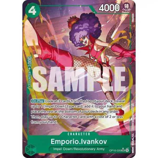 One Piece Trading Card Game The Time of Battle Super Rare Emporio.Ivankov OP16-026 [Alternate Art]