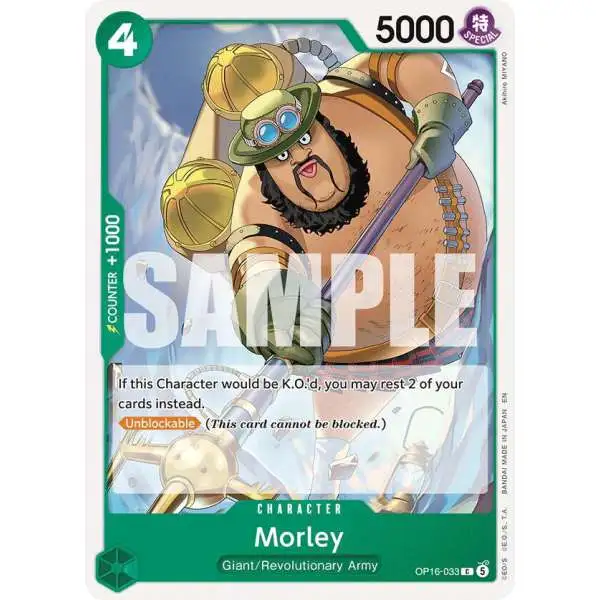 One Piece Trading Card Game The Time of Battle Common Morley OP16-033