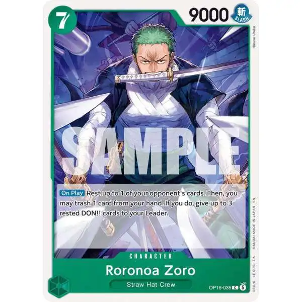 one piece card game roronoa zoro Trading Adventure on Kami's Island Super Rare OP15-113 Wings of the Captain Card Number One Piece Trading Card Game