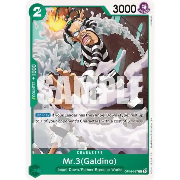 One Piece Trading Card Game The Time of Battle Common Mr.3 OP16-037 [Galdino]