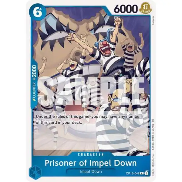 One Piece Trading Card Game The Time of Battle Rare Prisoner of Impel Down OP16-042