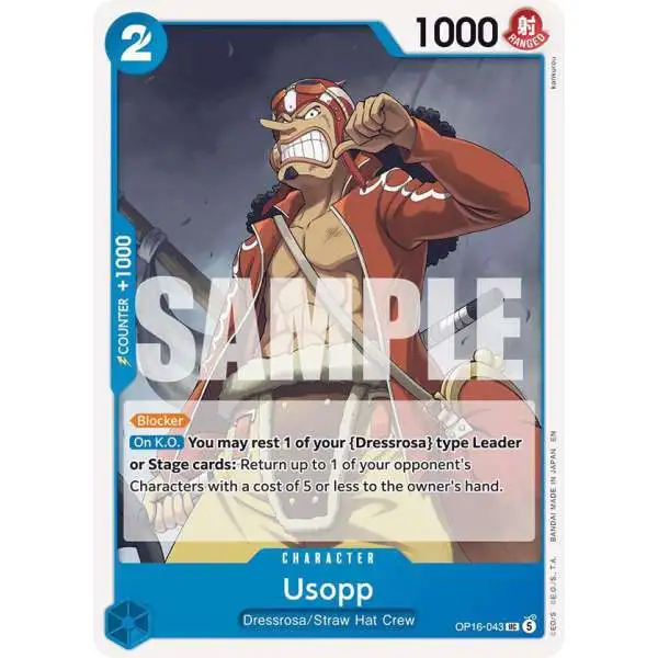 One Piece Trading Card Game The Time of Battle Uncommon Usopp OP16-043