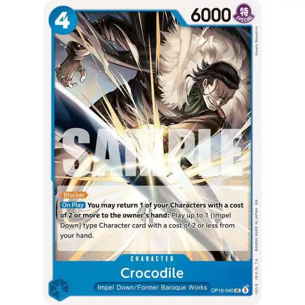 One Piece Trading Card Game The Time of Battle Uncommon Crocodile OP16-045