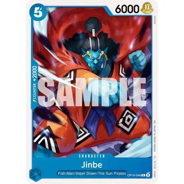 One Piece Trading Card Game The Time of Battle Common Jinbe OP16-046