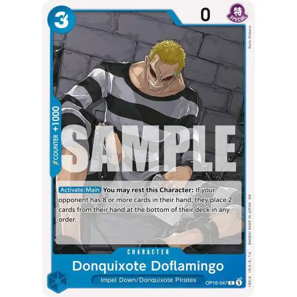 One Piece Trading Card Game The Time of Battle Common Donquixote Doflamingo OP16-047