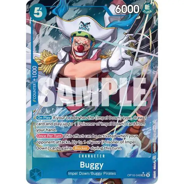One Piece Trading Card Game The Time of Battle Super Rare Buggy OP16-048 [Alternate Art]