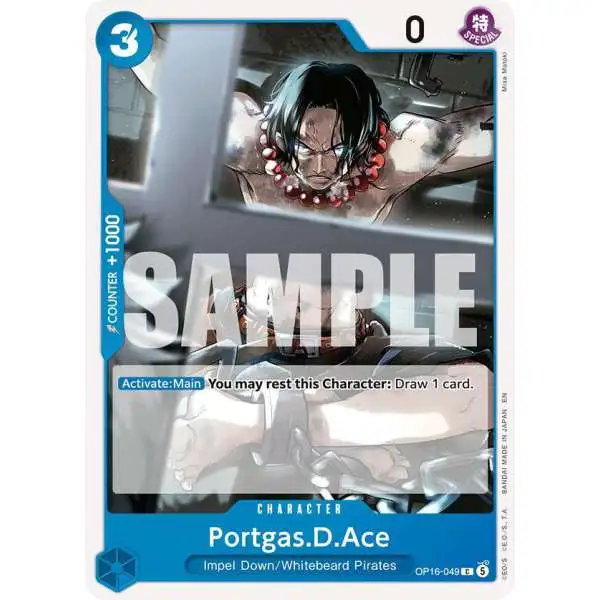 One Piece Trading Card Game The Time of Battle Common Portgas.D.Ace OP16-049