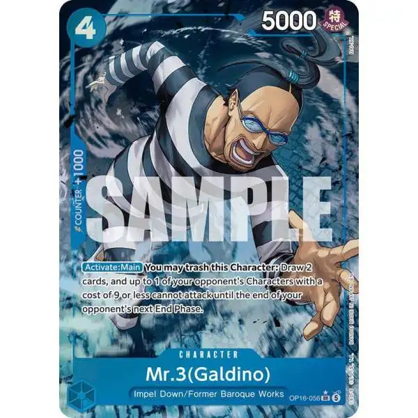 One Piece Trading Card Game The Time of Battle Super Rare Mr.3 OP16-056 [Galdino Alternate Art]