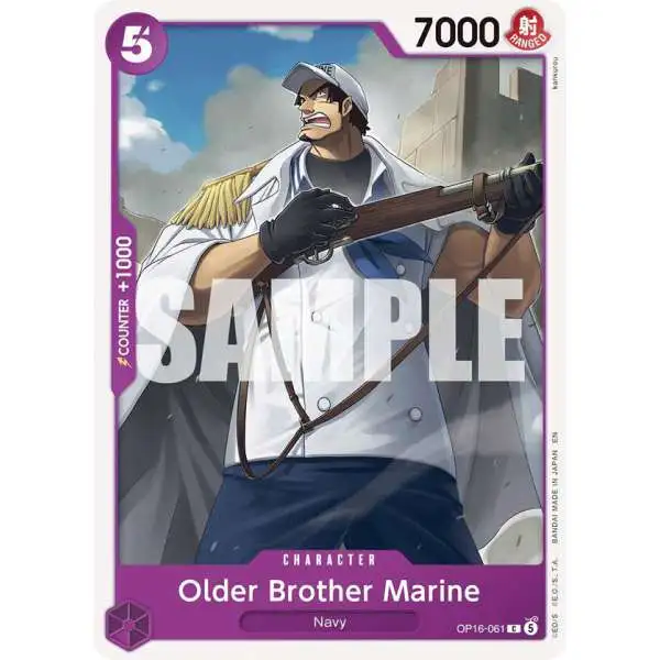 One Piece Trading Card Game The Time of Battle Common Older Brother Marine OP16-061