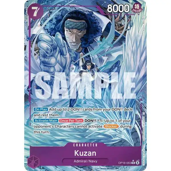 One Piece Trading Card Game The Time of Battle Rare Kuzan OP16-063 [Alternate Art]