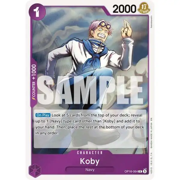 One Piece Trading Card Game The Time of Battle Rare Koby OP16-064