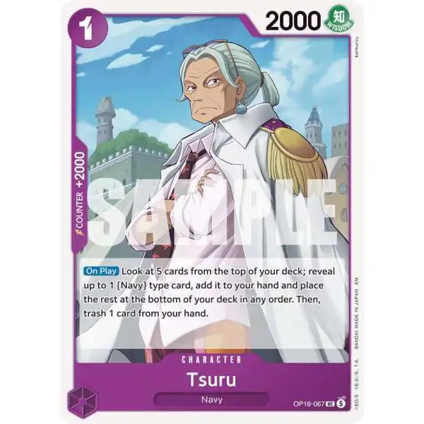 One Piece Trading Card Game The Time of Battle Uncommon Tsuru OP16-067