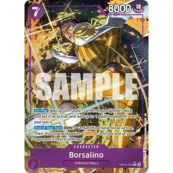 One Piece Trading Card Game The Time of Battle Rare Borsalino OP16-073 [Alternate Art]