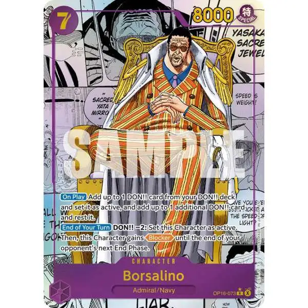 One Piece Trading Card Game The Time of Battle Rare Borsalino OP16-073 [Manga]