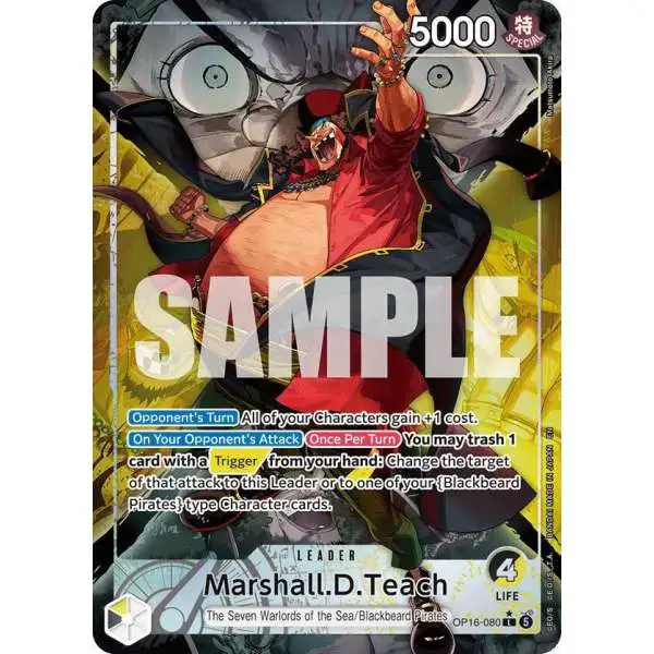 One Piece Trading Card Game The Time of Battle Leader Marshall.D.Teach OP16-080 [Alternate Art]