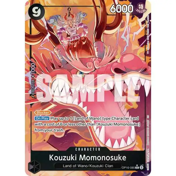One Piece Trading Card Game The Time of Battle Rare Kouzuki Momonosuke OP16-085 [Alternate Art]
