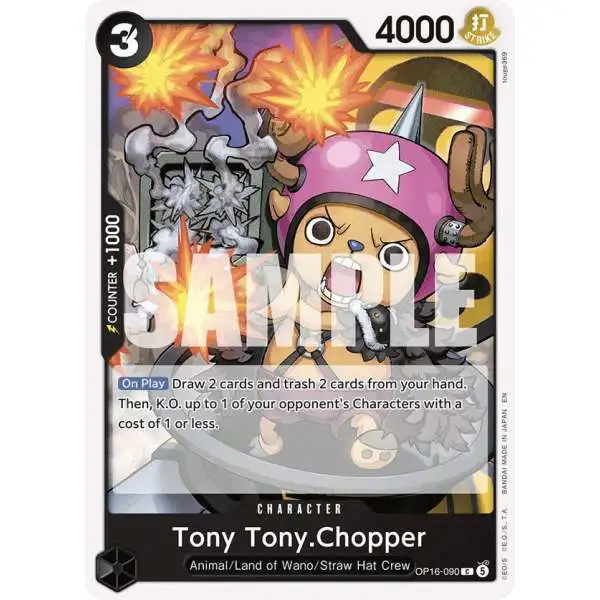 One Piece Trading Card Game The Time of Battle Common Tony Tony.Chopper OP16-090