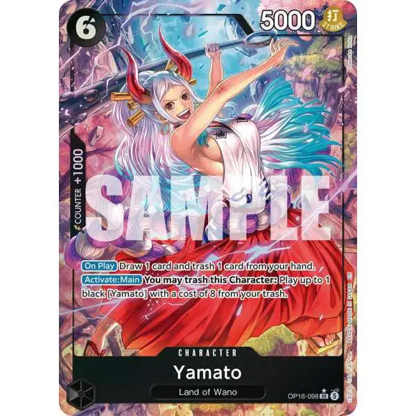 One Piece Trading Card Game The Time of Battle Super Rare Yamato OP16-098 [Alternate Art]