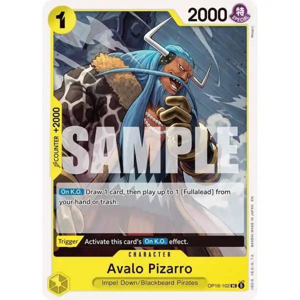 One Piece Trading Card Game The Time of Battle Uncommon Avalo Pizarro OP16-102