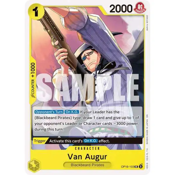 One Piece Trading Card Game The Time of Battle Uncommon Van Augur OP16-103