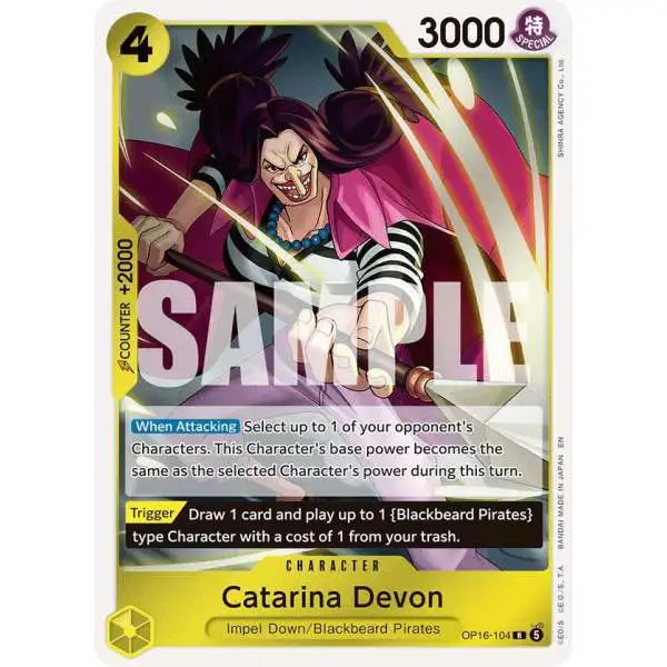One Piece Trading Card Game The Time of Battle Rare Catarina Devon OP16-104