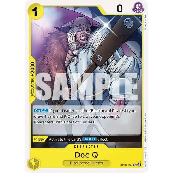 One Piece Trading Card Game The Time of Battle Uncommon Doc Q OP16-109