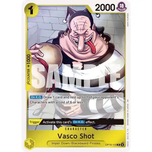 One Piece Trading Card Game The Time of Battle Rare Vasco Shot OP16-110