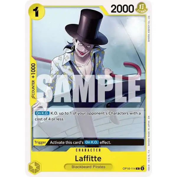 One Piece Trading Card Game The Time of Battle Common Laffitte OP16-114