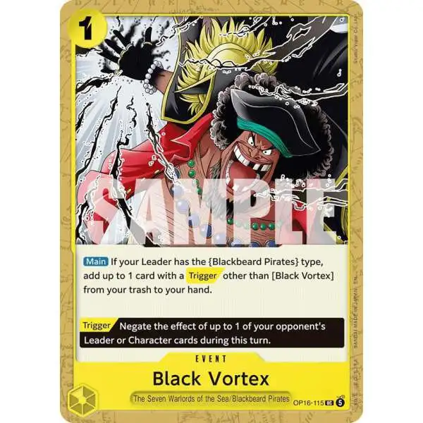One Piece Trading Card Game The Time of Battle Uncommon Black Vortex OP16-115