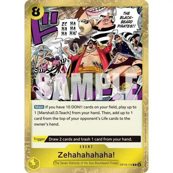 One Piece Trading Card Game The Time of Battle Rare Zehahahahaha! OP16-116