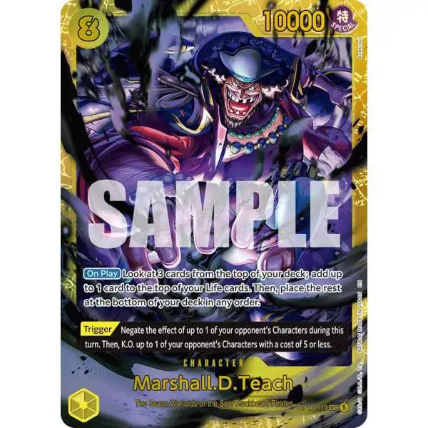 One Piece Trading Card Game The Time of Battle Secret Rare Marshall.D.Teach OP16-119