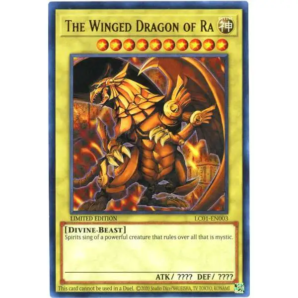 YuGiOh Trading Card Game Legendary Collection 25th Anniversary Edition The Winged Dragon of Ra Ultra Rare Egyptian God Single Card