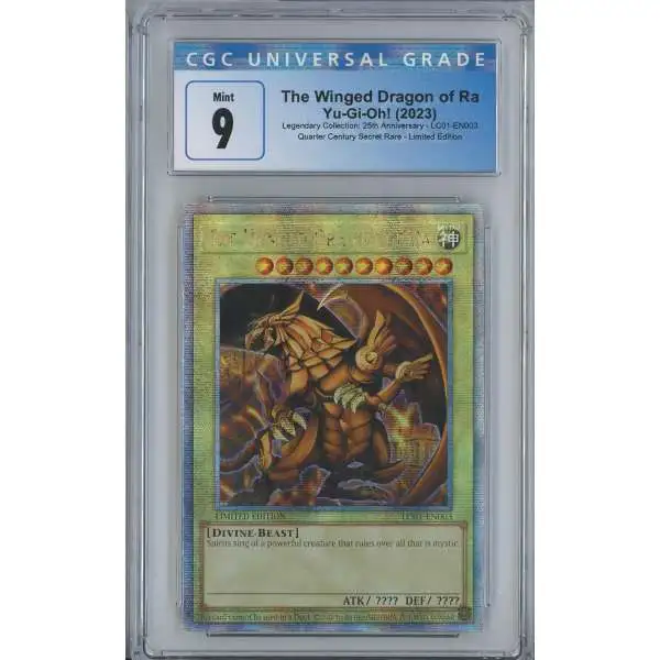 YuGiOh Trading Card Game Legendary Collection 25th Anniversary Edition The Winged Dragon of Ra Ultra Rare Egyptian God Single Card [CGC 9]