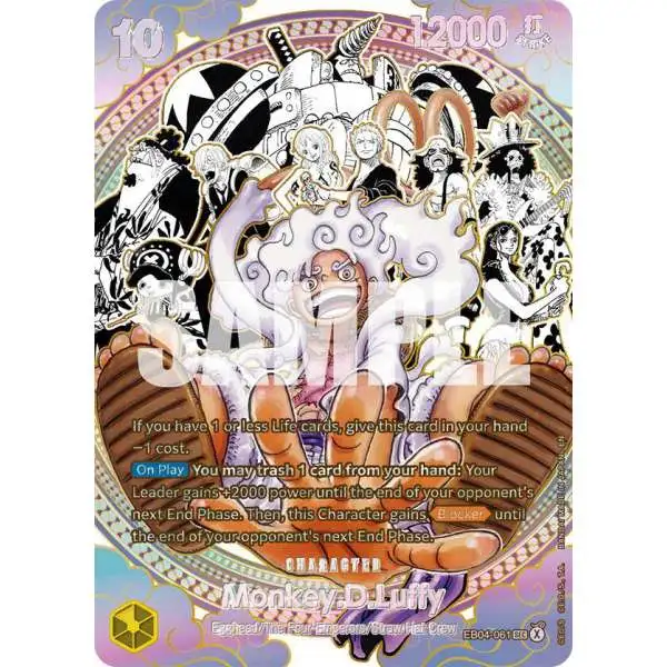 One Piece Trading Card Game The World's Strongest Warriors Secret Rare Monkey.D.Luffy EB04-061 [SP]