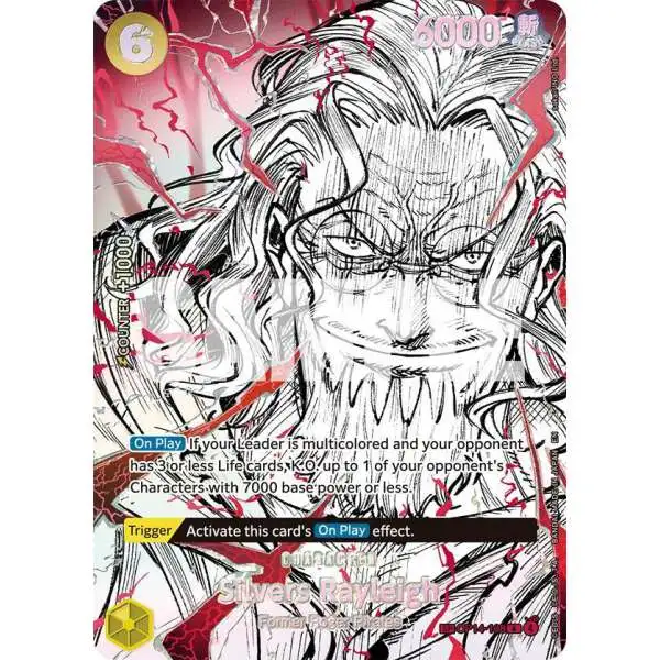 One Piece Trading Card Game The World's Strongest Warriors Rare Silvers Rayleigh OP14-108 [SP]