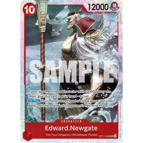 One Piece Trading Card Game The World's Strongest Warriors Super Rare Edward.Newgate OP17-005