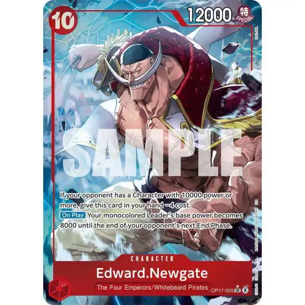 One Piece Trading Card Game The World's Strongest Warriors Super Rare Edward.Newgate OP17-005 [Alternate Art]