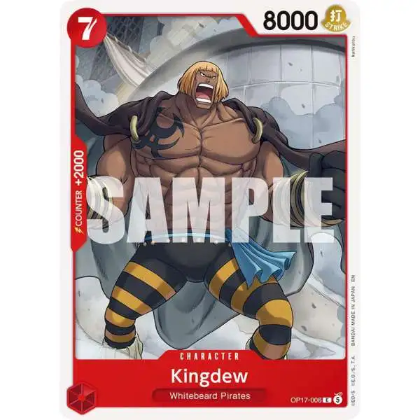 One Piece Trading Card Game The World's Strongest Warriors Common Kingdew OP17-006