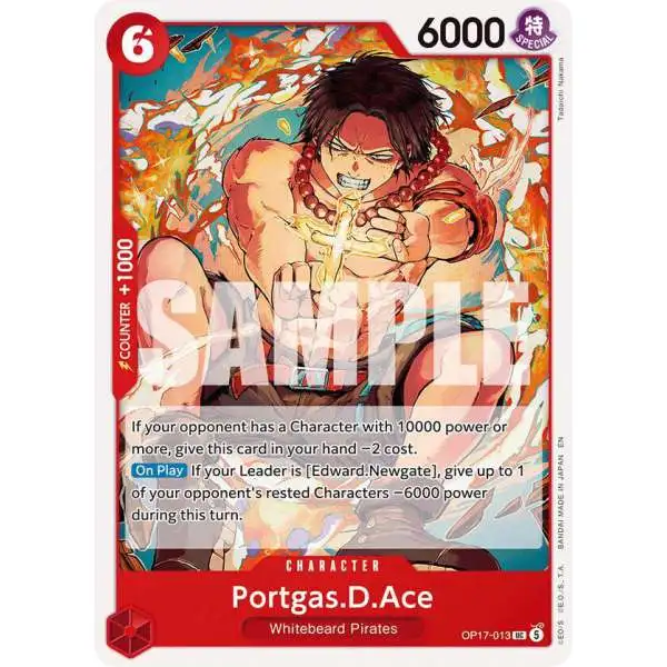 One Piece Trading Card Game The World's Strongest Warriors Uncommon Portgas.D.Ace OP17-013