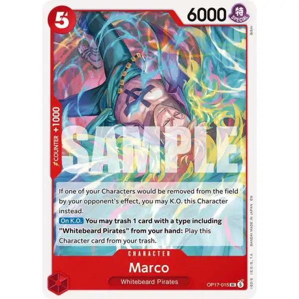 One Piece Trading Card Game The World's Strongest Warriors Uncommon Marco OP17-015