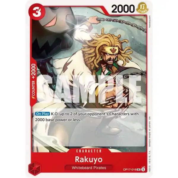 One Piece Trading Card Game The World's Strongest Warriors Uncommon Rakuyo OP17-016