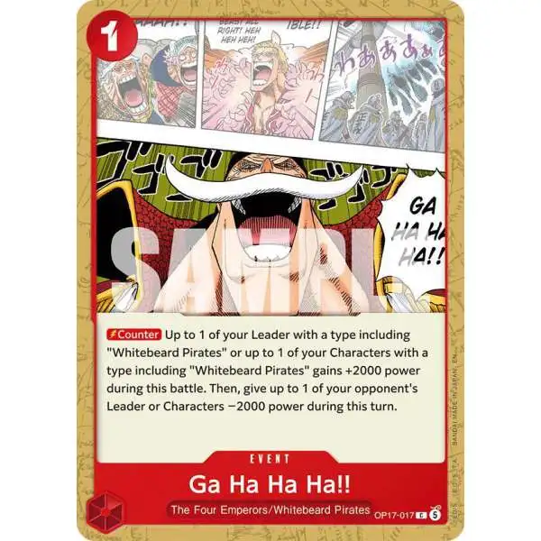 One Piece Trading Card Game The World's Strongest Warriors Common Ga Ha Ha Ha!! OP17-017