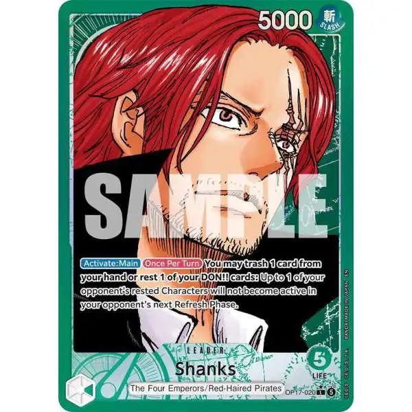 One Piece Trading Card Game The World's Strongest Warriors Leader Shanks OP17-020 [Alternate Art]