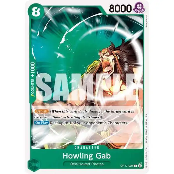 One Piece Trading Card Game The World's Strongest Warriors Common Howling Gab OP17-024